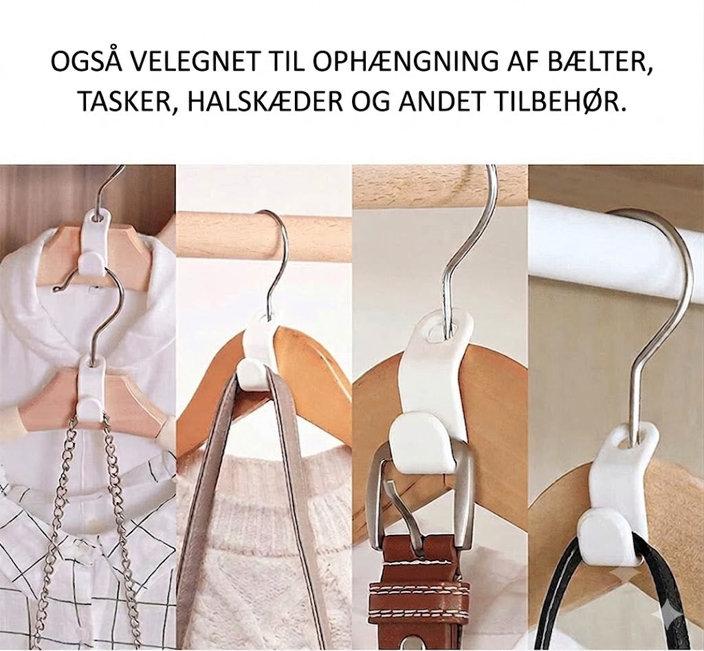 Pladsbesparende kroge til bøjler (12-pak)