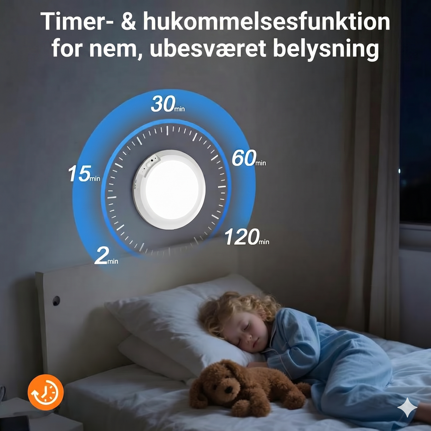Genopladelig loftlampe med bevægelsessensor – trådløs – inkl. fjernbetjening