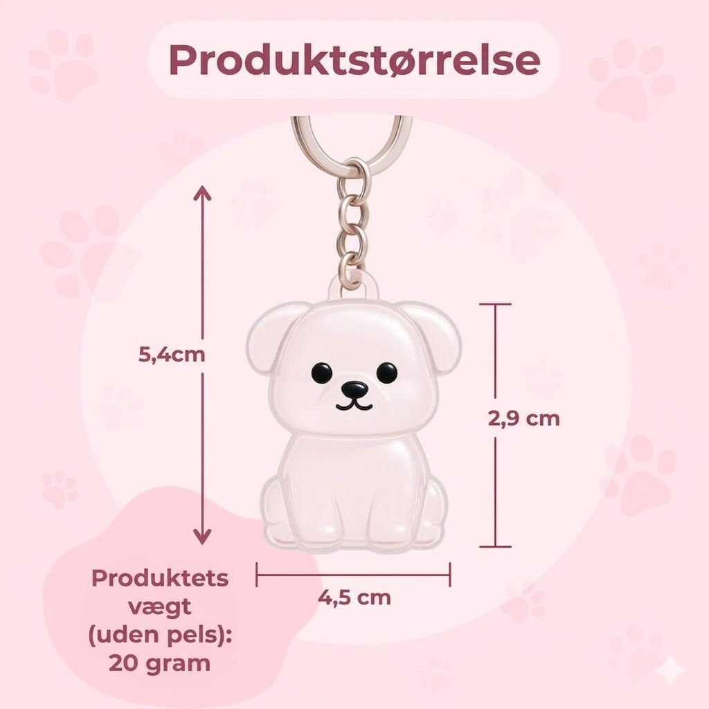 Snuzzle personlig nøglering med kæledyrshår – unik mindegenstand til hunde og katte