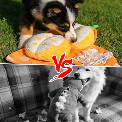 Interaktiv Sniffing Game Dog - Frugt Puslespil Plyslegetøj med Skjulte Rum