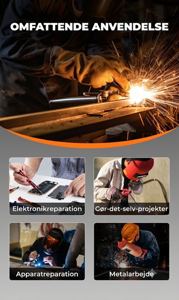⚒️ Effektivt 80W loddekolbesæt – 12 dele