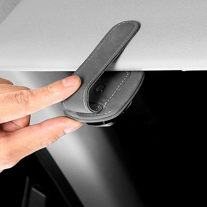 Brilleholder til bilens solskærm (med logo)