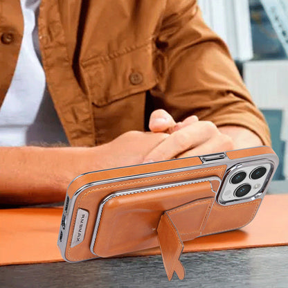 Magnetisk læder cover til iPhone med kortholder