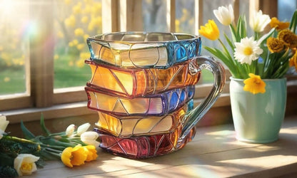 Håndmalet bogelsker-krus