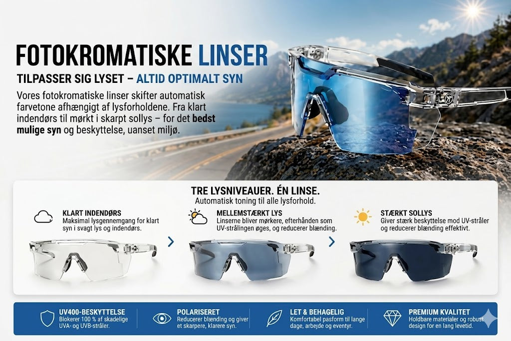 Cykelbriller - Solbriller med adaptive linser