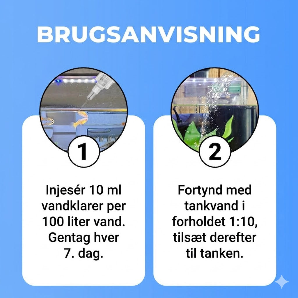 Kraftfuld vandklarer til akvarium – 100 ml – Til grumset vand