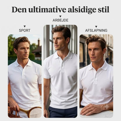 Kortærmet polo t-shirt til mænd – sport og slim fit