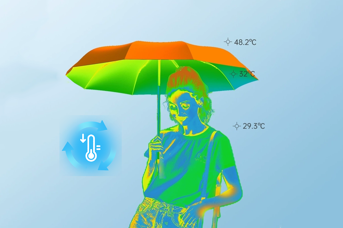 Ultralet kulfiberparaply – UV-beskyttelse (sort belægning), sol- og regnbeskyttelse ☂️