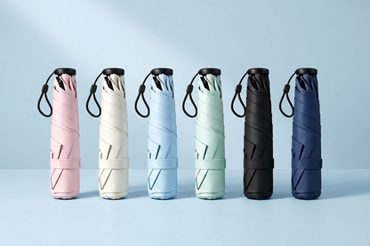 Ultralet kulfiberparaply – UV-beskyttelse (sort belægning), sol- og regnbeskyttelse ☂️