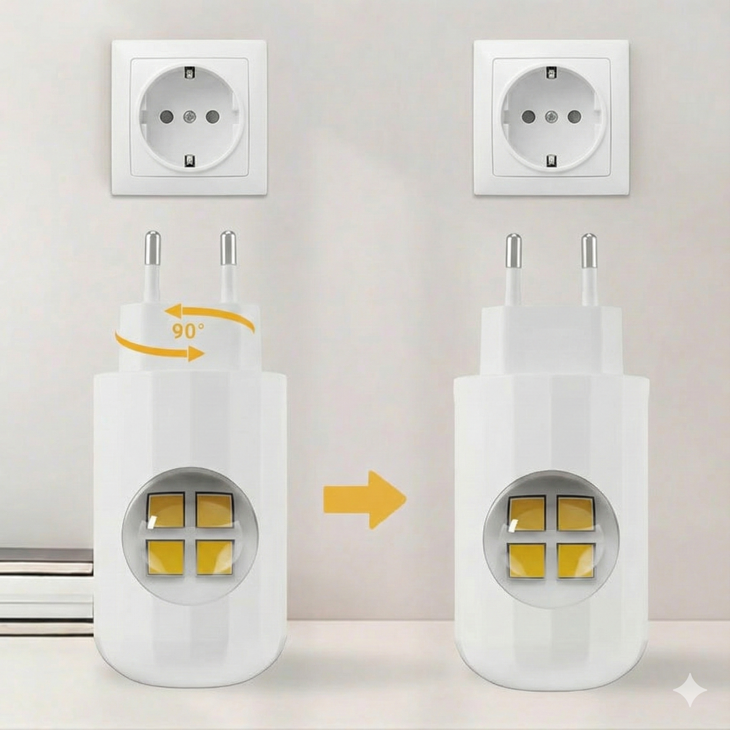 Smart LED-natlampe med skumringssensor