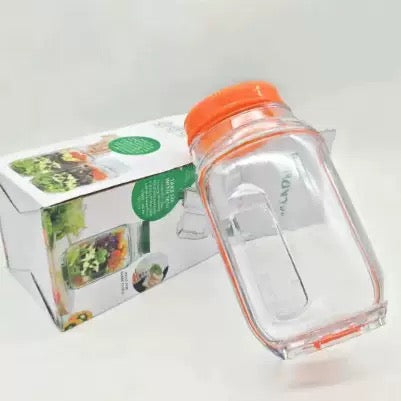 Bærbar salatboks – lækagesikker madkasse med ruminddeling og dressing beholder (tåler opvaskemaskine)