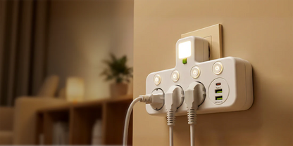 Flerports EU-stikkontaktadapter