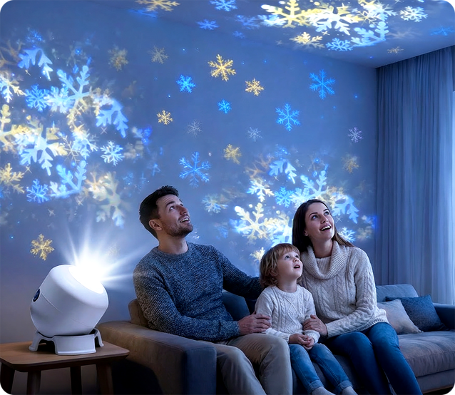 Roterende LED-projektorlampe – dynamisk stemningsbelysning