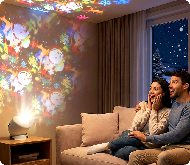 Roterende LED-projektorlampe – dynamisk stemningsbelysning