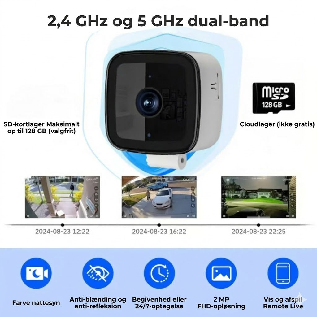 [2K Ultra HD] Smart WiFi-sikkerhedskamera