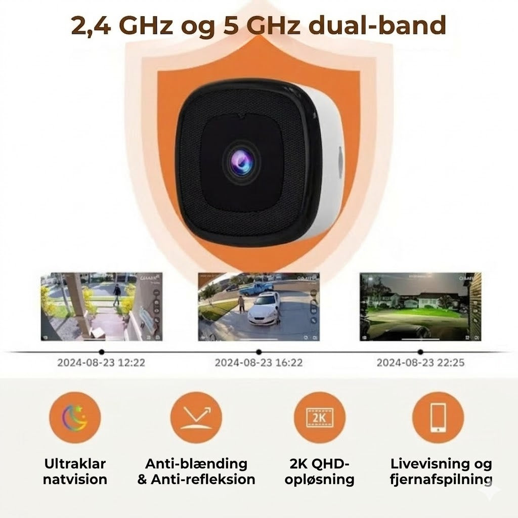 [2K Ultra HD] Smart WiFi-sikkerhedskamera