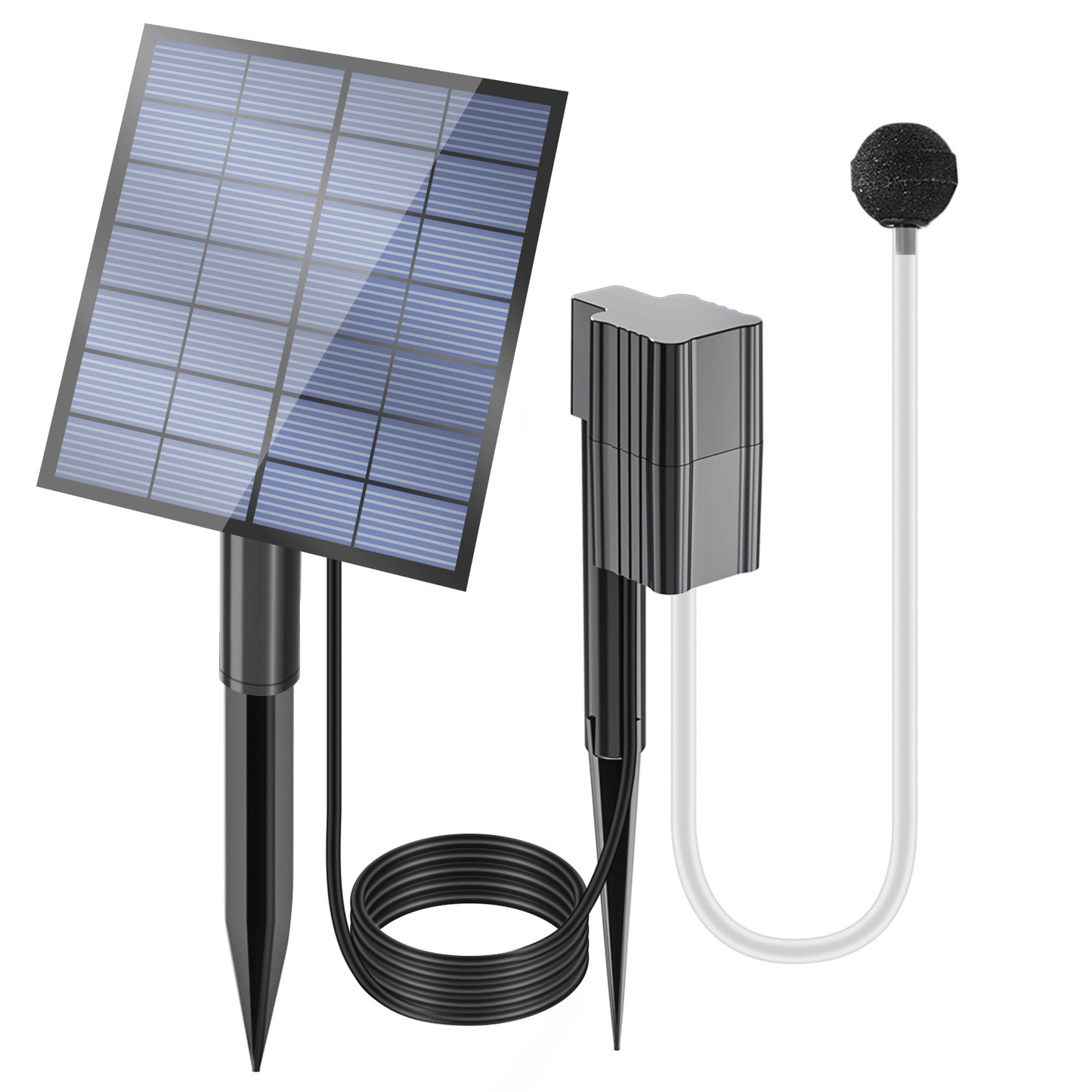 Soldrevet jordmonteret soldrevet iltpumpe/damlufter
