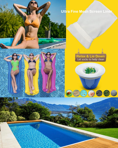 💥 🔥 Tidsbegrænset tilbud: 2+ 1 Gratis! ✨ Rengøringssæt til pool-skimmerkurv – nem og effektiv rengøring af skimmeren（1 sæt 10 stk.）