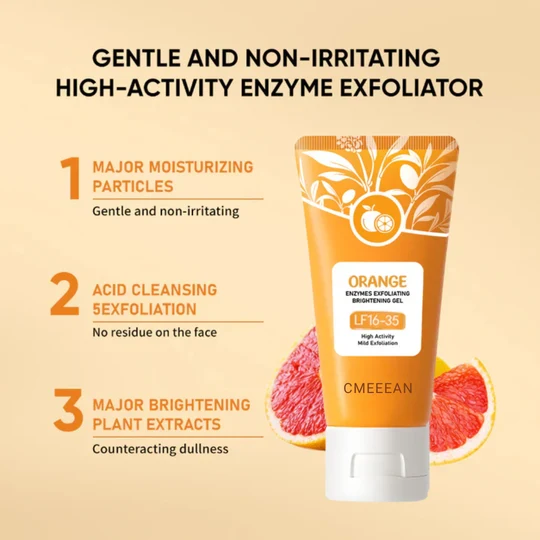 🍊 Tidsbegrænset tilbud: 1+1 gratis! Appelsin eksfolierende gel – fjerner blidt døde hudceller ✨