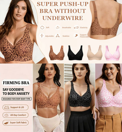 🎀Sømløs BH uden bøjle til kvinder med leopardskæring🐆