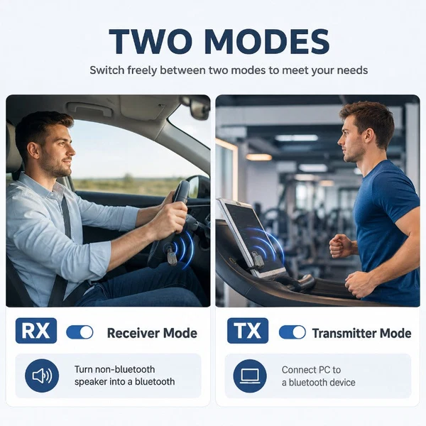 2-i-1 Bluetooth sender og modtager