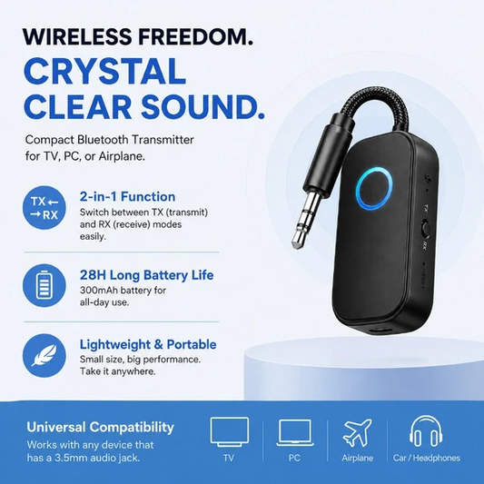 2-i-1 Bluetooth sender og modtager