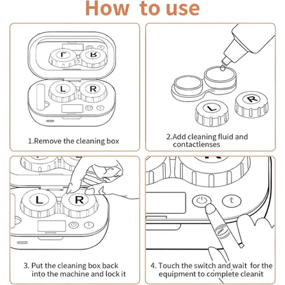 Fuldautomatisk højfrekvent sonisk kontaktlinserenser
