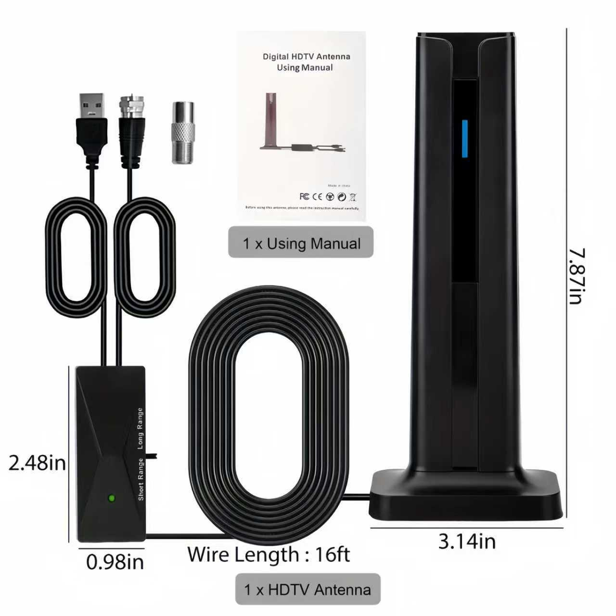4K / 1080P indendørs HD TV-antenne