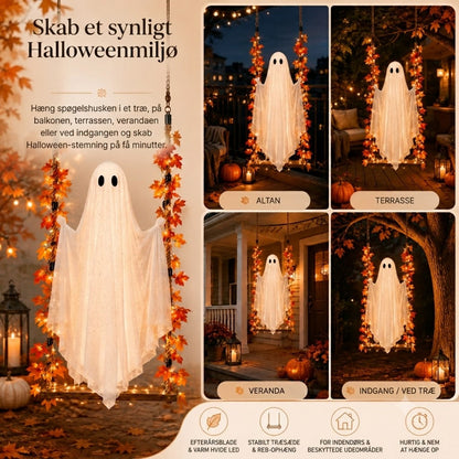 👻🎃Spøgelsesgynge med LED-lys – Den nye halloween-dille i 2026! 🍁👻