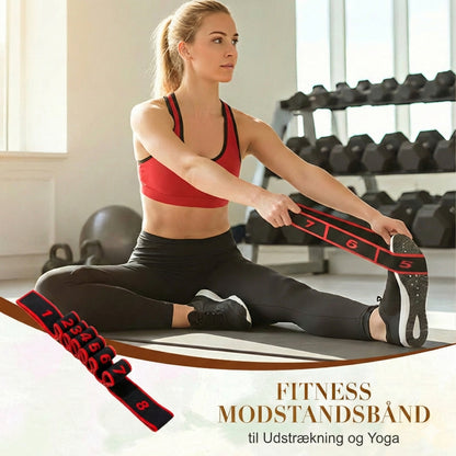 Lang modstandsbånd – yoga bånd til pilates og udstrækning (træningselastik)