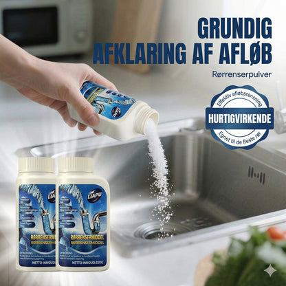 Kraftig afløbsrens – flydende rørrens til køkken, bruser og toilet (opløser hår og fedt)