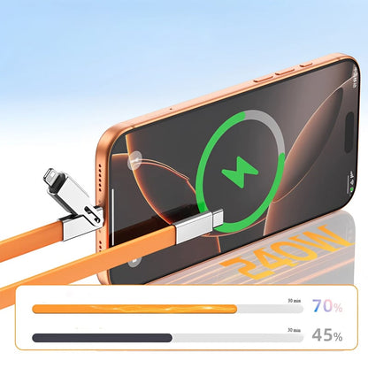 Ultrastærkt 240W USB-C-kabel – 360° roterende stik