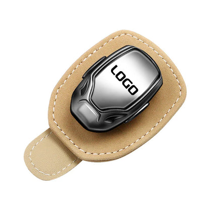 Brilleholder til bilens solskærm (med logo)