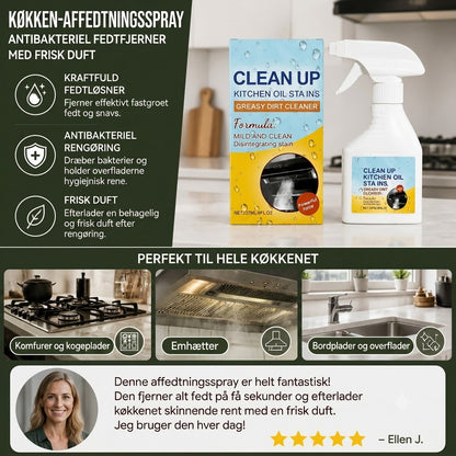 Køkken-affedtningsspray – Antibakteriel affedtning med en frisk duft.