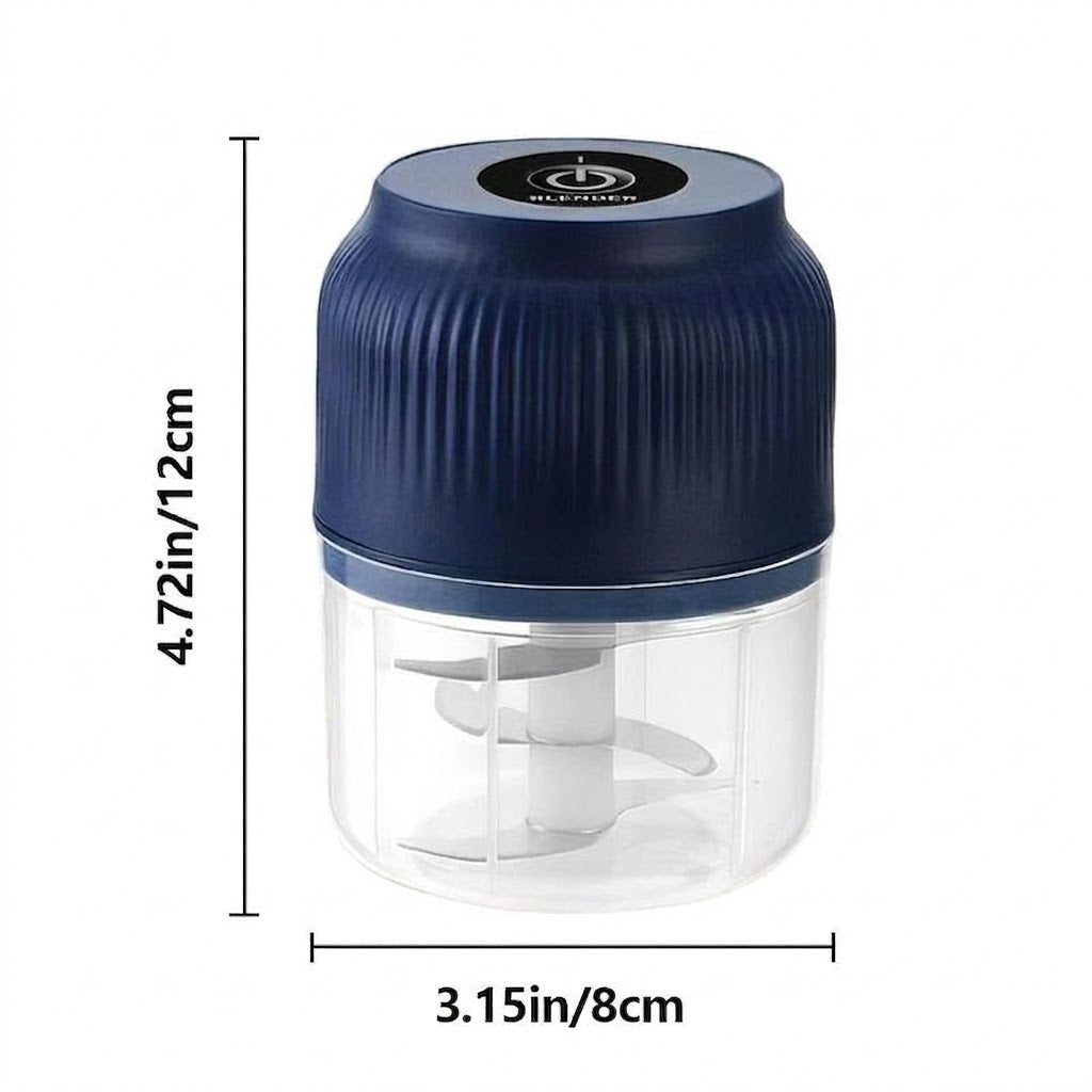 Ledningsfri minihakker – elektrisk foodprocessor til hvidløg og løg – USB-opladning