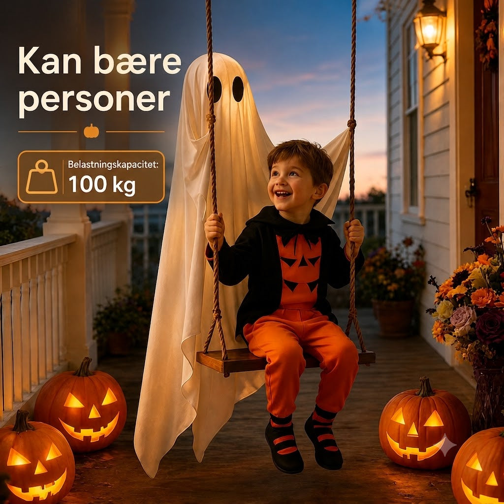 👻🎃Spøgelsesgynge med LED-lys – Den nye halloween-dille i 2026! 🍁👻
