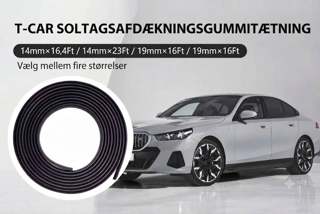 Tilskærlig gummitætningsliste til bil