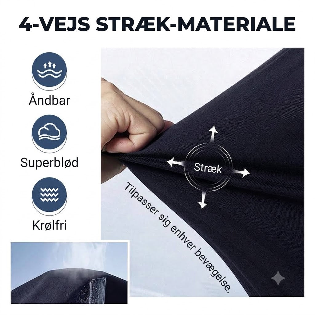 Herrebukser med stretch og slim fit