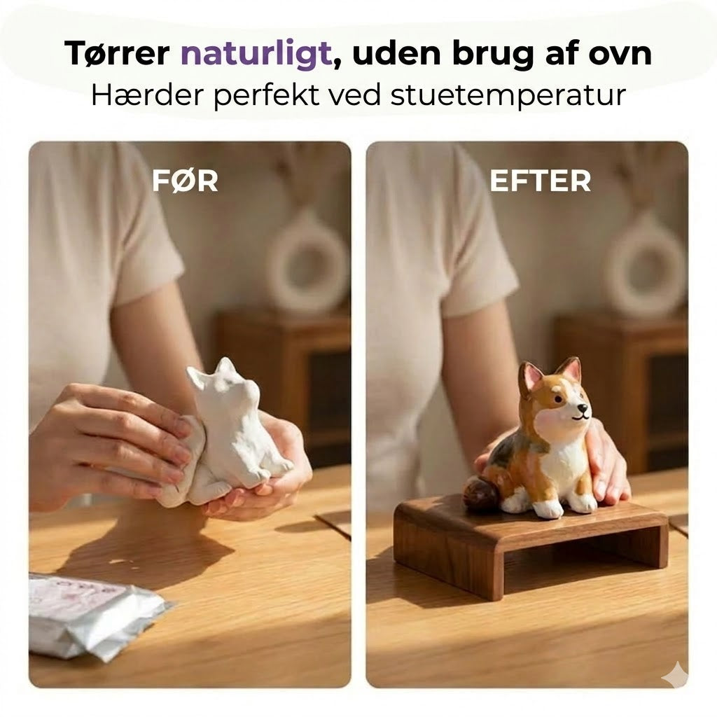 Sæt med lufttørrende ler