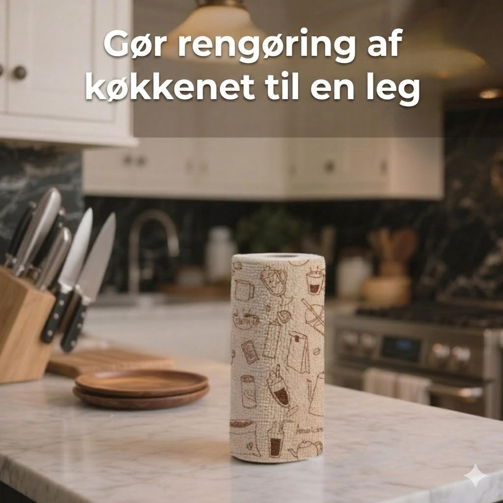 Genanvendelige mikrofiberklude på rulle – Afrivningsbare rengøringsklude
