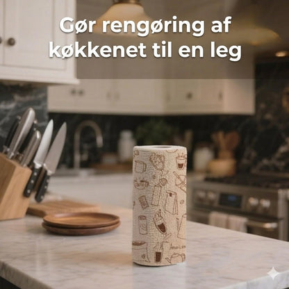 Genanvendelige mikrofiberklude på rulle – Afrivningsbare rengøringsklude