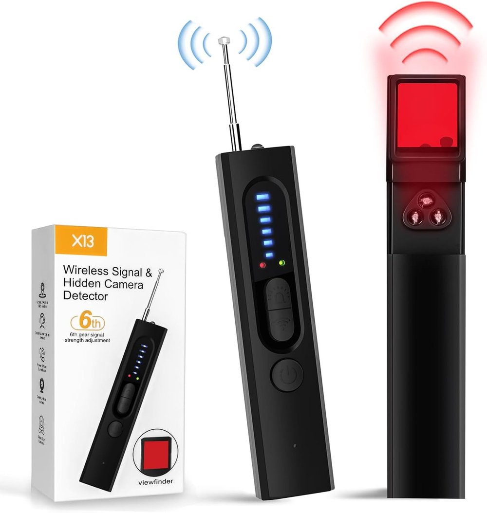 Detektor til skjulte kameraer, GPS-tracker-detektor og RF-signal scanner