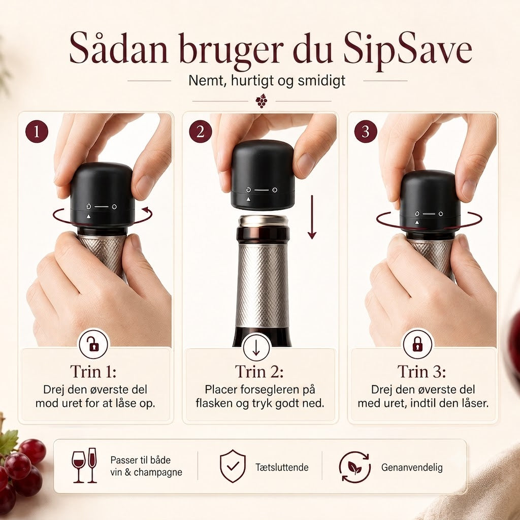 SipSave – Vin- og champagne-propper