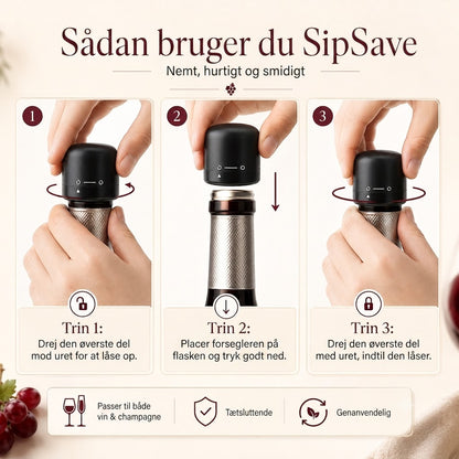 SipSave – Vin- og champagne-propper