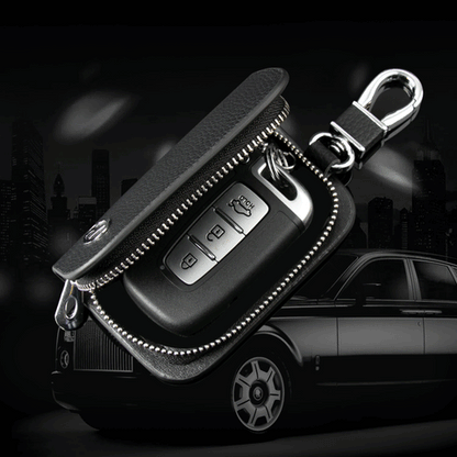 Luksuriøst ægte læder bilnøgle etui (universal model)