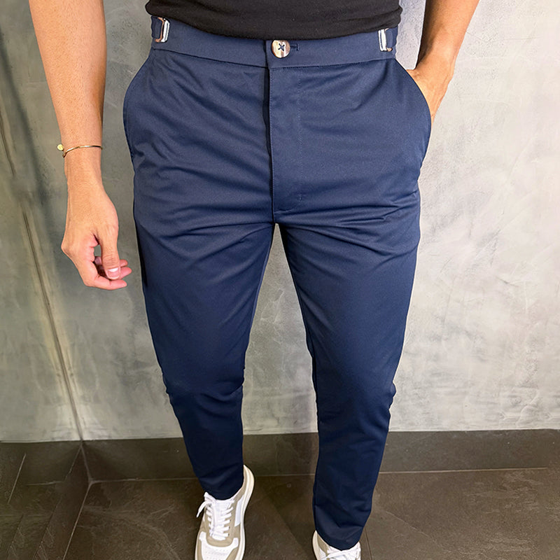 Herrebukser med stretch og slim fit