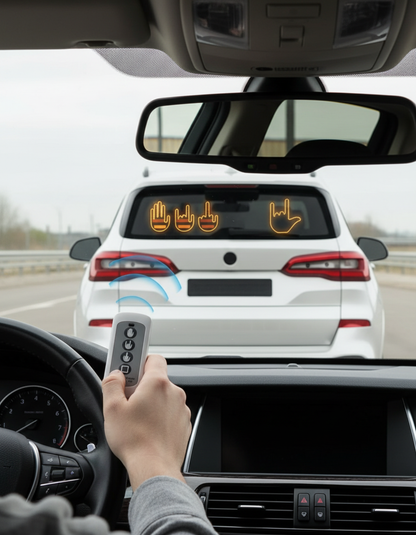 Lysende billys i håndform