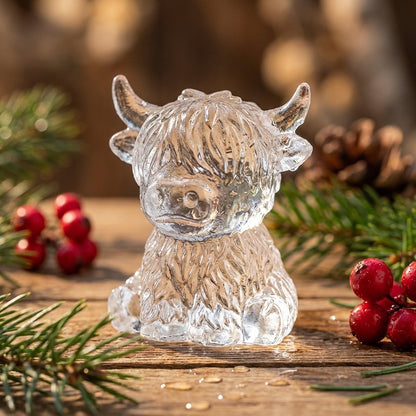 🐮 Mini skotsk højlandskvæg – 3D silikone-isterningform