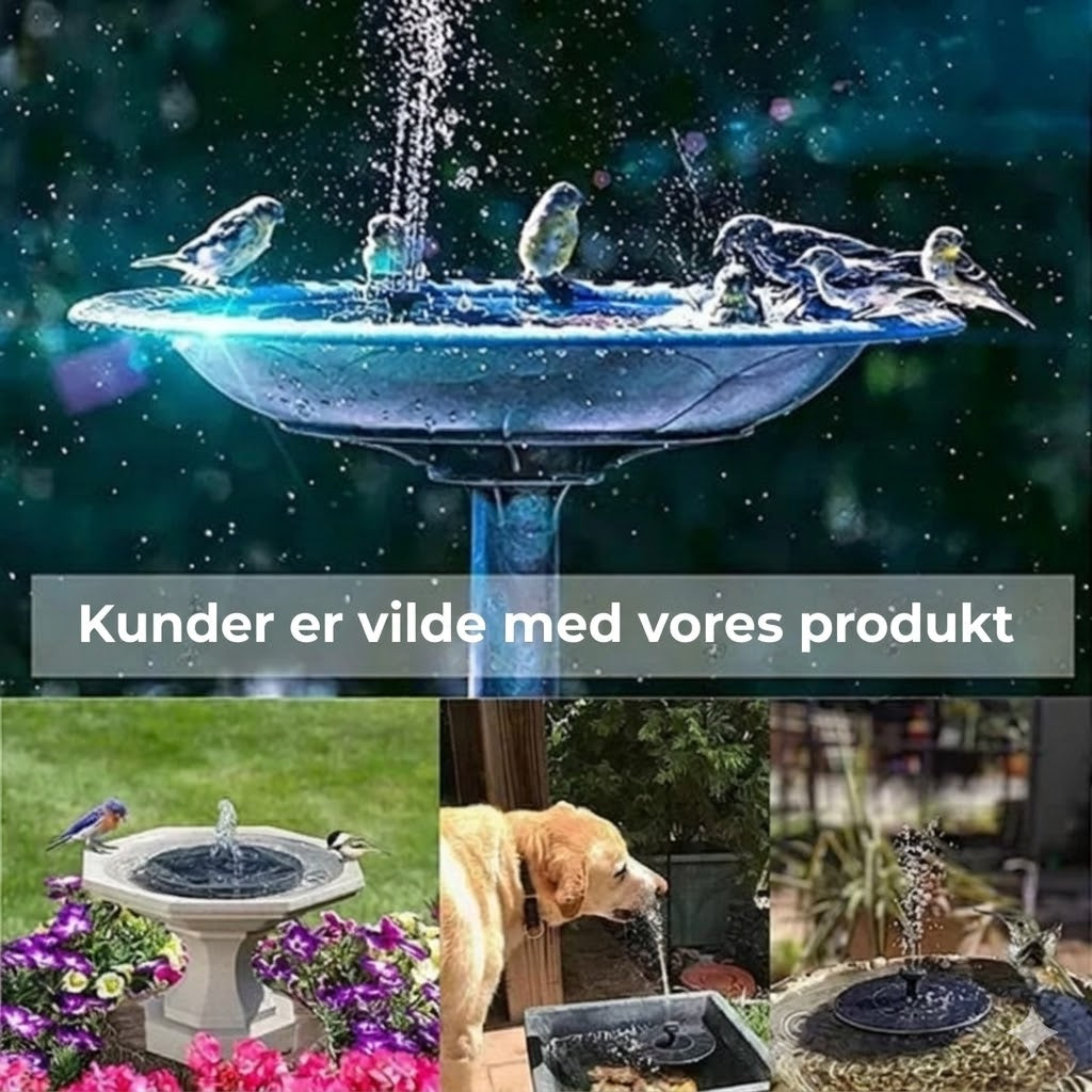 Automatisk soldrevet springvand