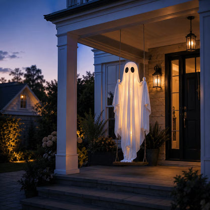 👻🎃Spøgelsesgynge med LED-lys – Den nye halloween-dille i 2026! 🍁👻